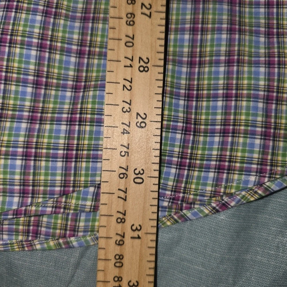 Polo Ralph Lauren Regent Custom Button Up Dress‎ Shirt Mens 17.5 XL Plaid